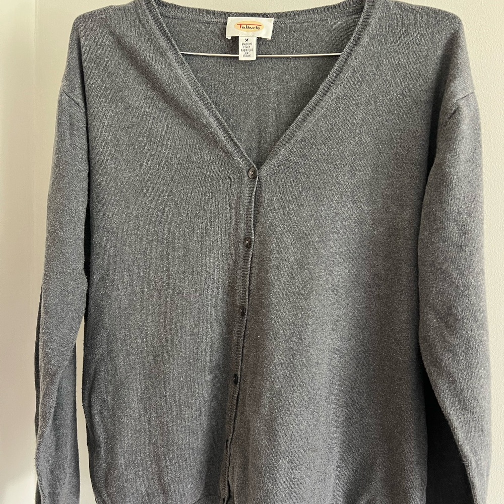 Talbots gray lightweight cardigan